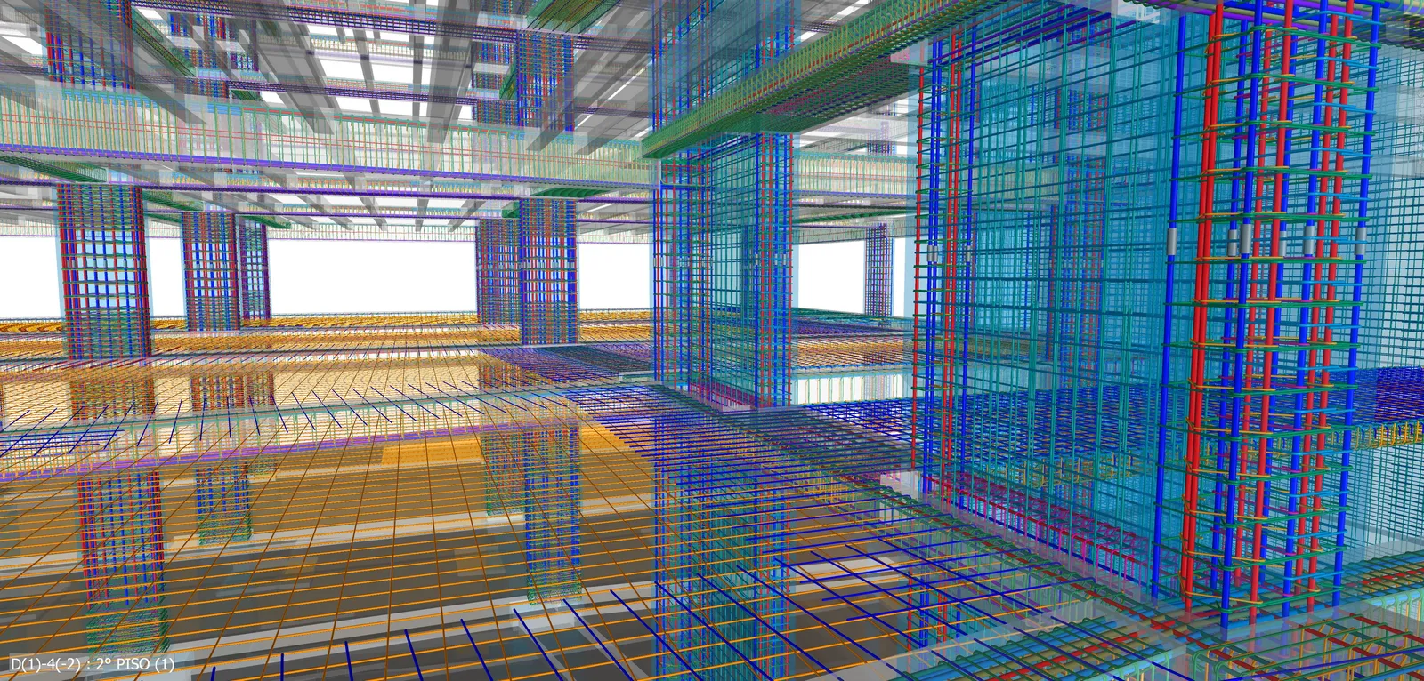 Modelo BIM de refuerzo estructural en Tekla Structures